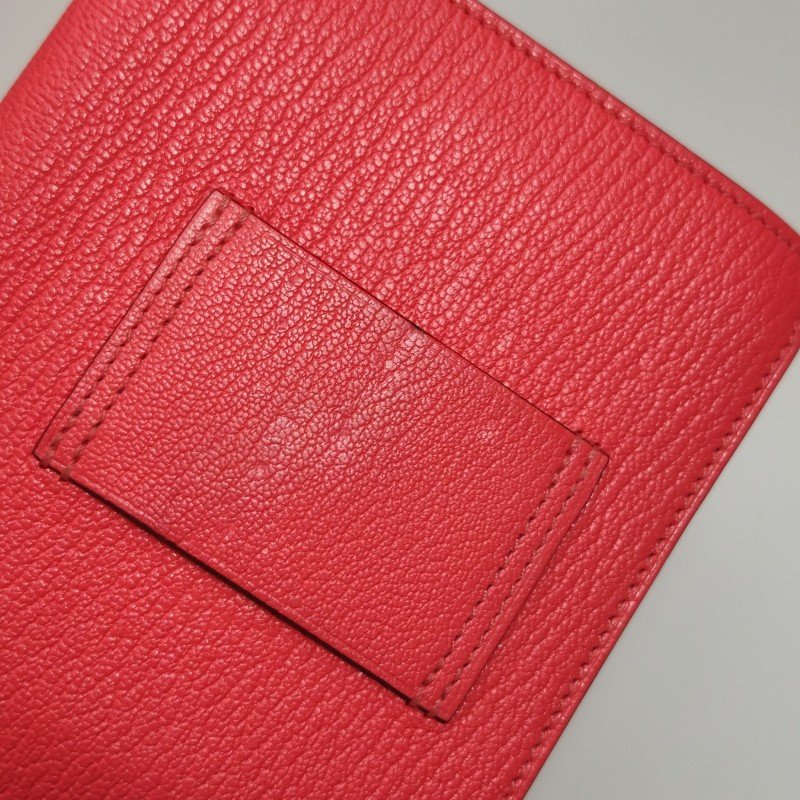 Hermes Roulis Slim豬鼻子子母包錢包ChevreMysore山羊皮銀扣OE德克薩斯粉Y-13