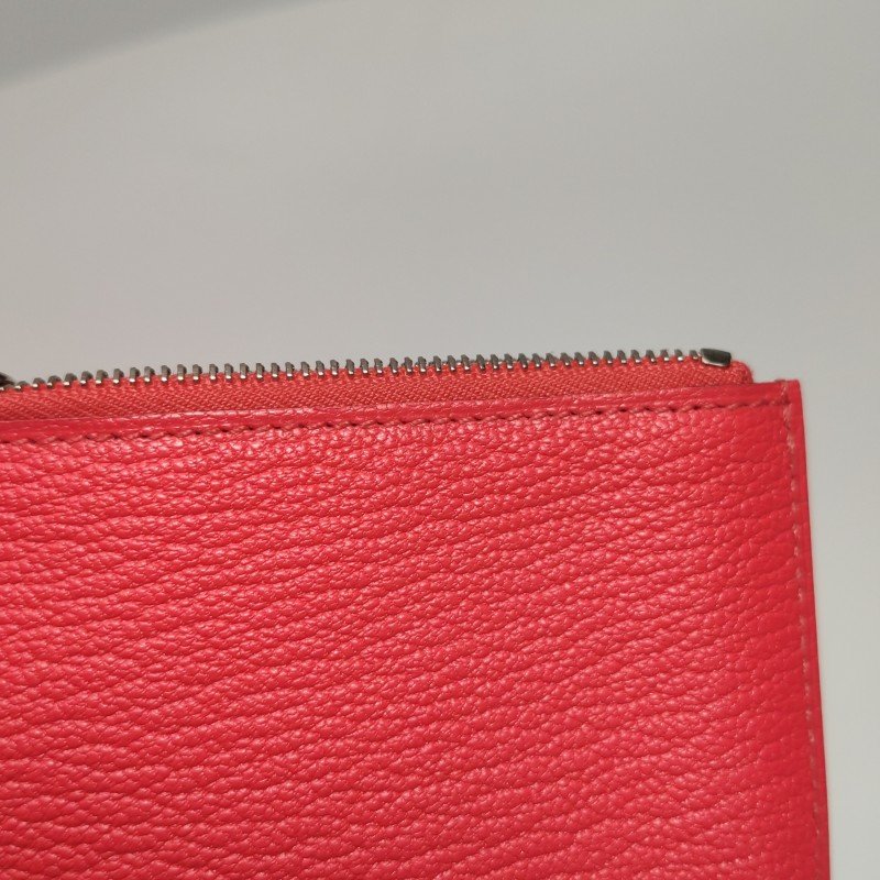 Hermes Roulis Slim豬鼻子子母包錢包ChevreMysore山羊皮銀扣OE德克薩斯粉Y-15