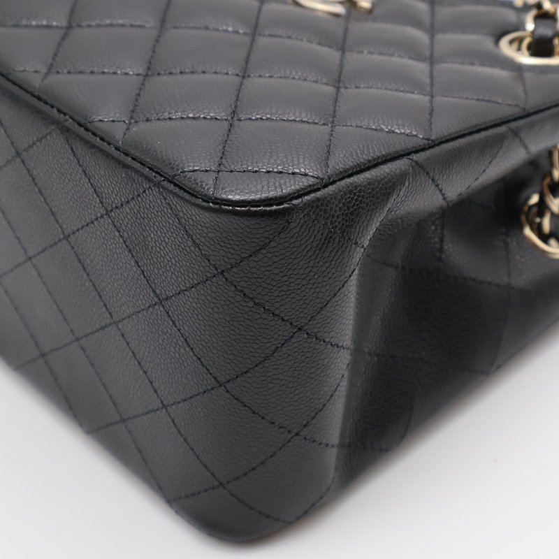 CHANEL Mini tote粒面牛皮水桶包 - 黑金-10