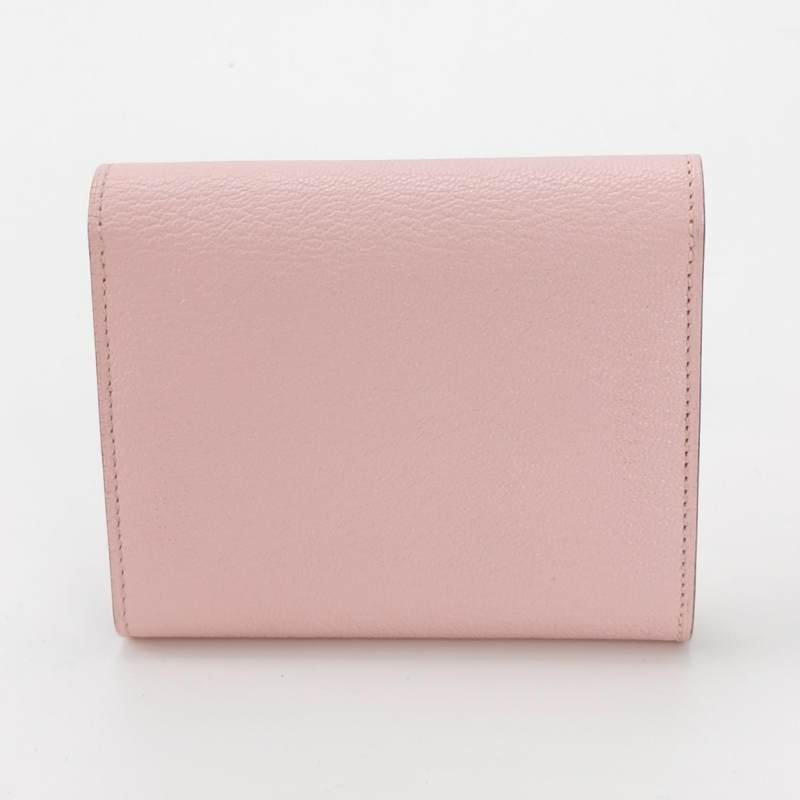 Hermes 1938錢包ChevreMysore山羊皮銀扣3Q櫻花粉D刻 9.8新-3