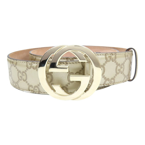 淺褐色 牛皮 腰帶 皮帶【GUCCI 古馳】 114876