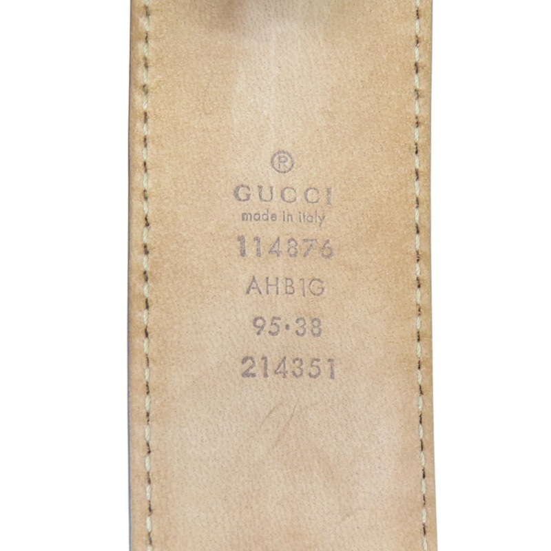 淺褐色 牛皮 腰帶 皮帶【GUCCI 古馳】 114876-2