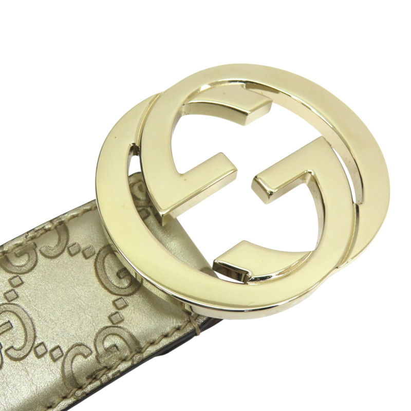 淺褐色 牛皮 腰帶 皮帶【GUCCI 古馳】 114876-3