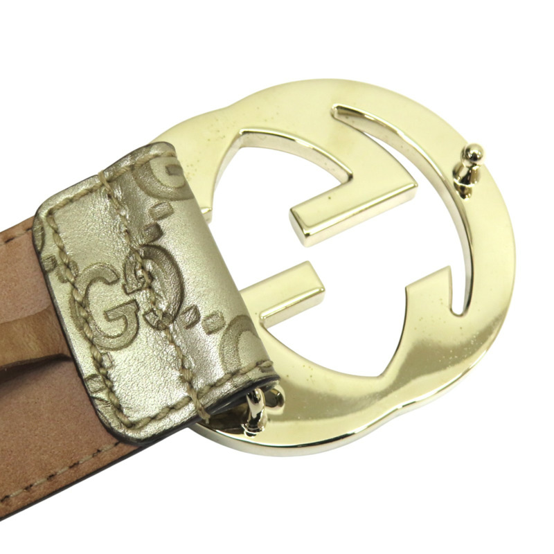 淺褐色 牛皮 腰帶 皮帶【GUCCI 古馳】 114876-5