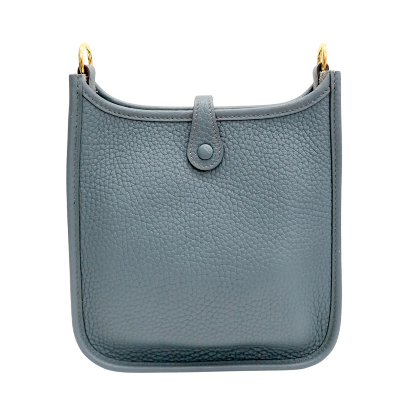 藍灰色 TC牛皮 Mini Evelyne 肩背包 Z刻【HERMES 愛馬仕】 H085945CK-1
