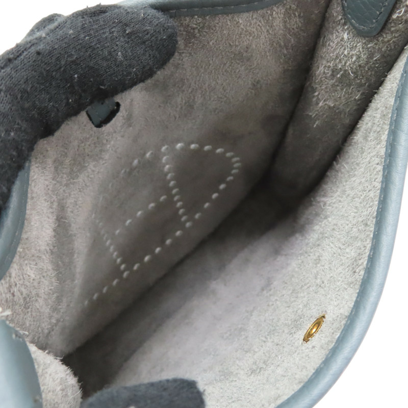 藍灰色 TC牛皮 Mini Evelyne 肩背包 Z刻【HERMES 愛馬仕】 H085945CK-4