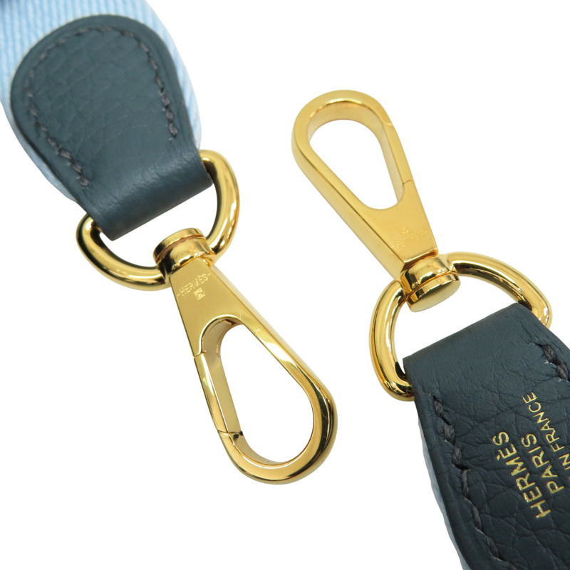 藍灰色 TC牛皮 Mini Evelyne 肩背包 Z刻【HERMES 愛馬仕】 H085945CK-14