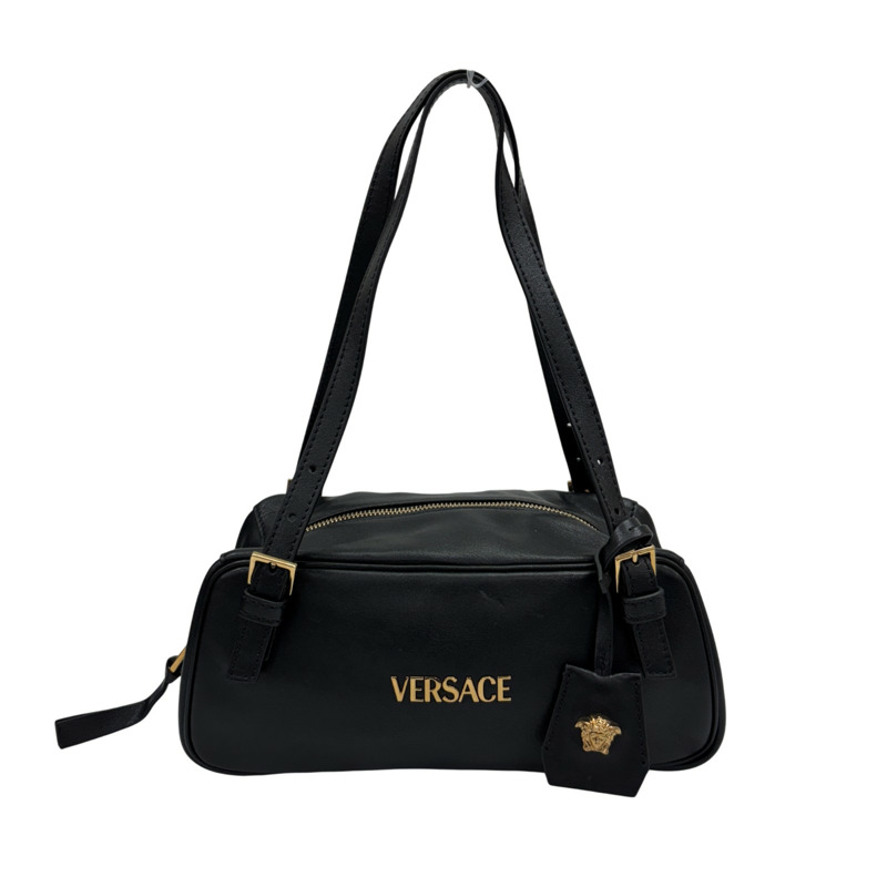 纳帕皮革 黑色 Versace Tag 保龄球包 【VERSACE 凡賽斯】 1015792-0