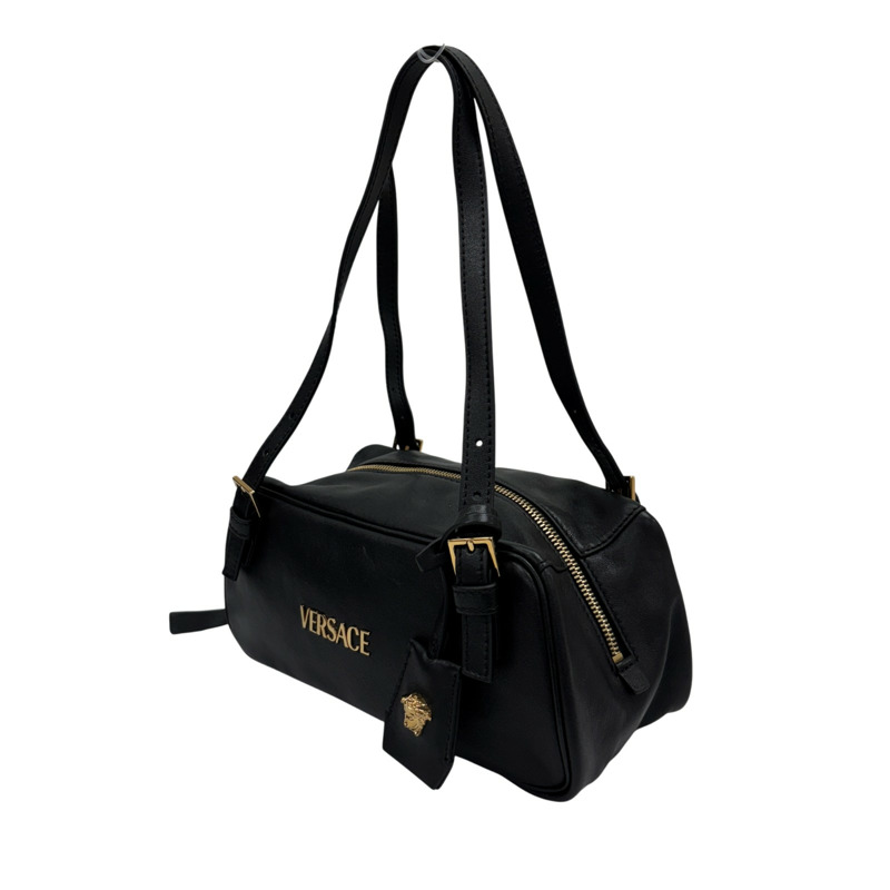 纳帕皮革 黑色 Versace Tag 保龄球包 【VERSACE 凡賽斯】 1015792-1