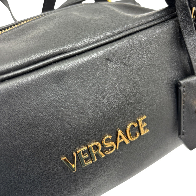 纳帕皮革 黑色 Versace Tag 保龄球包 【VERSACE 凡賽斯】 1015792-11