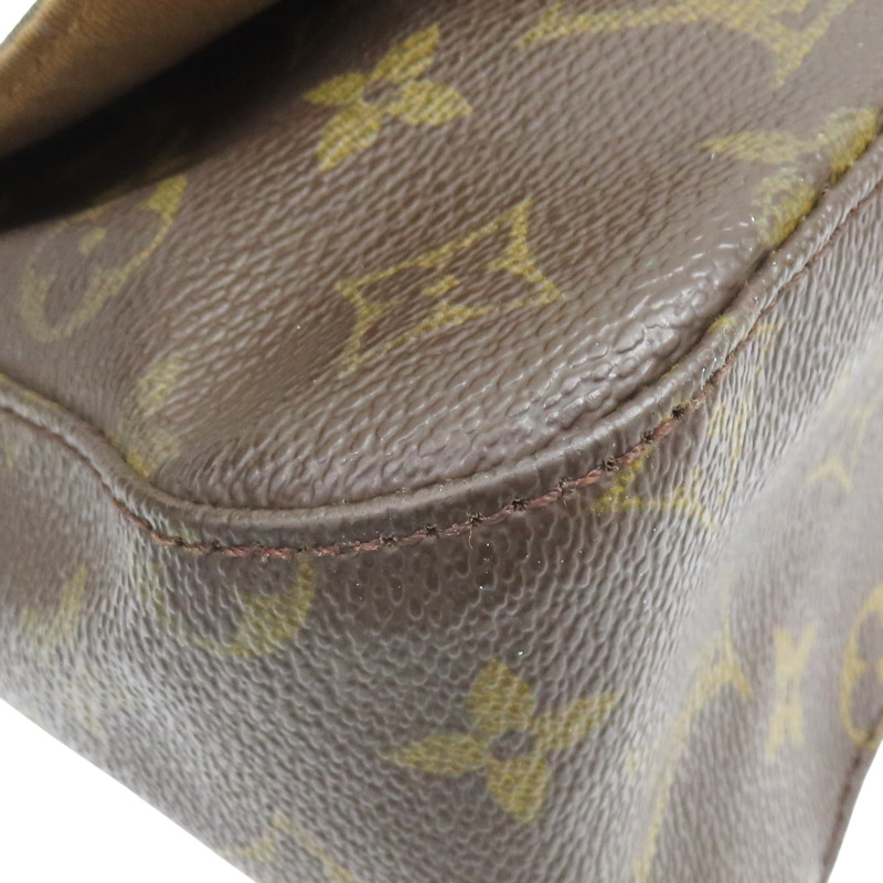 棕色 原花 帆布 Mini Looping 肩背包【LOUIS VUITTON LV 路易威登】 M51147-11