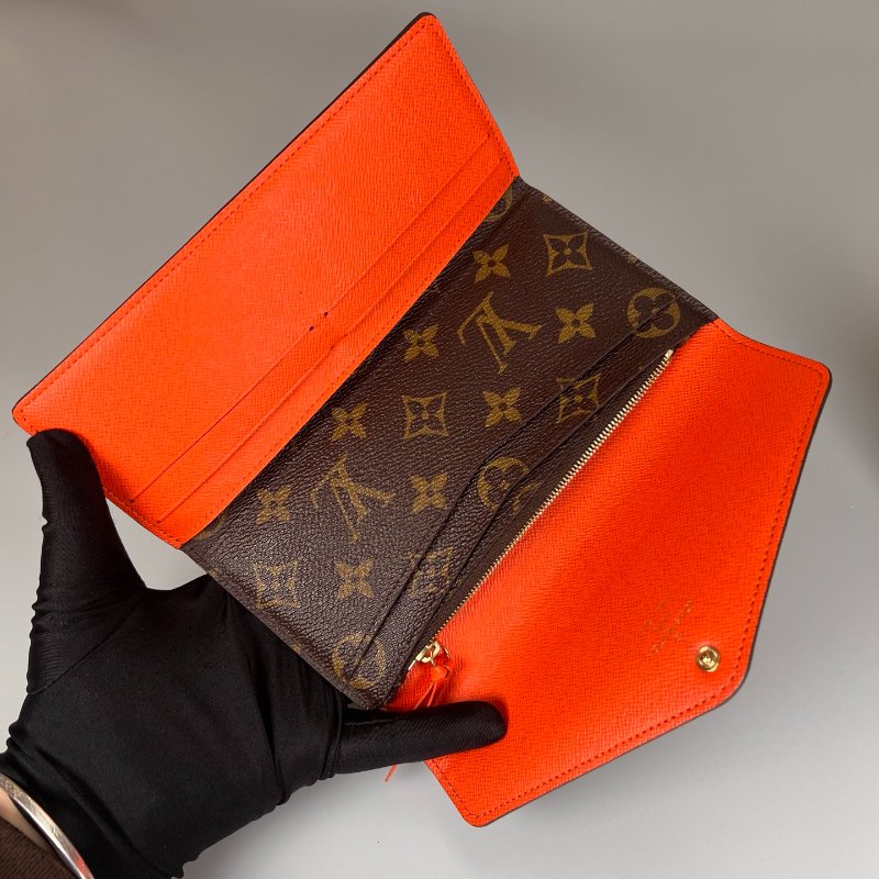 LV M60707 老花Josephine信封長夾 橘豆豆-4