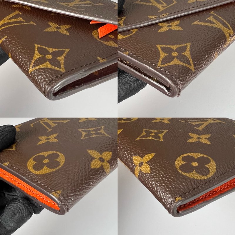 LV M60707 老花Josephine信封長夾 橘豆豆-9