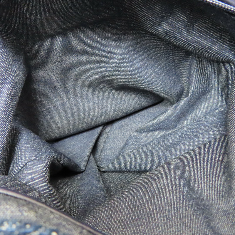 藍色 丹寧布 托特包 金釦【CHANEL 香奈兒】 AS3857-5