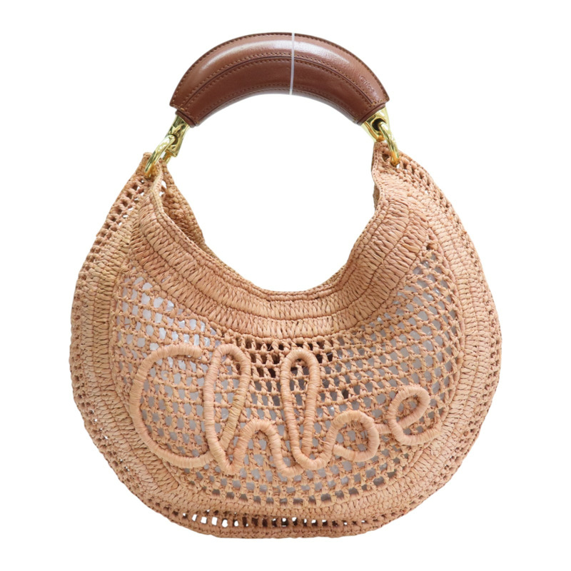 粉色 草編 summer banana hobo bag 手提包【Chloe 克羅伊】 CH25US902P0824M-0