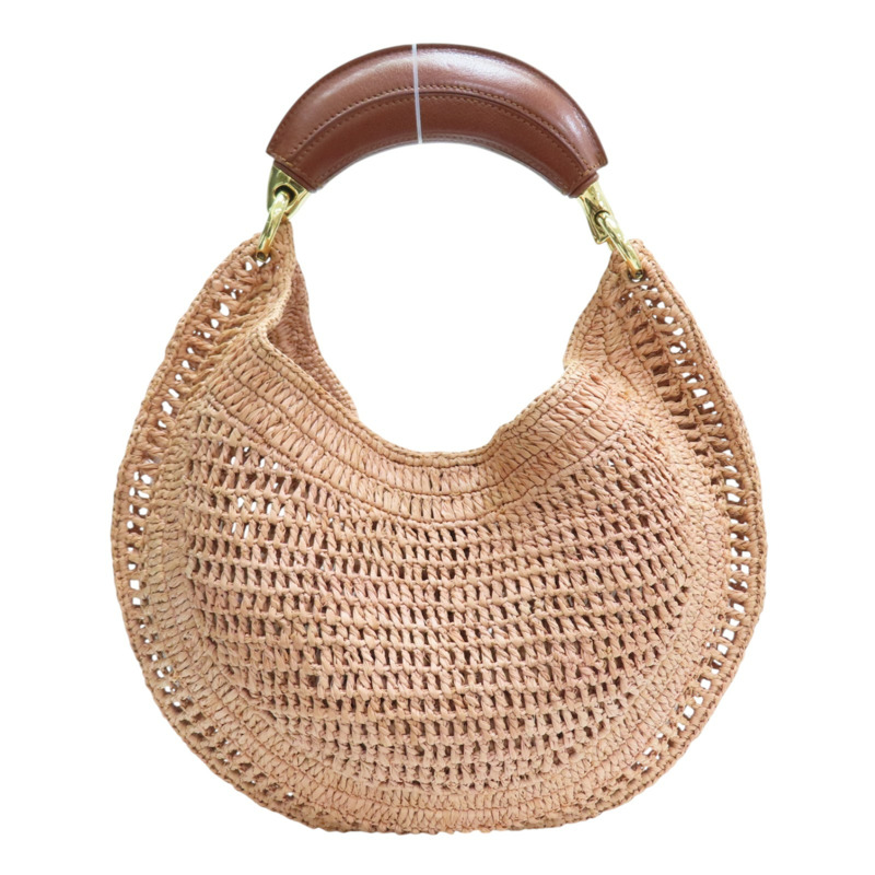 粉色 草編 summer banana hobo bag 手提包【Chloe 克羅伊】 CH25US902P0824M-1