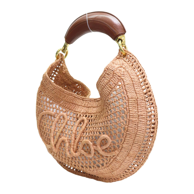 粉色 草編 summer banana hobo bag 手提包【Chloe 克羅伊】 CH25US902P0824M-2