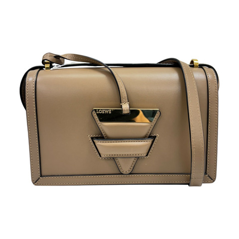 棕色 皮革 Barcelona Midium 肩背包 【LOEWE 羅威】 302.74XM15