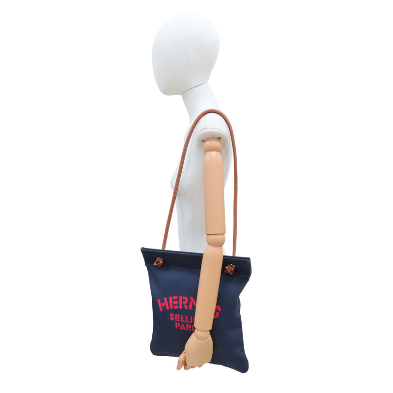 藍色 帆布 Aline Groom 肩背包 K刻【HERMES 愛馬仕】 H000867EKAC-6