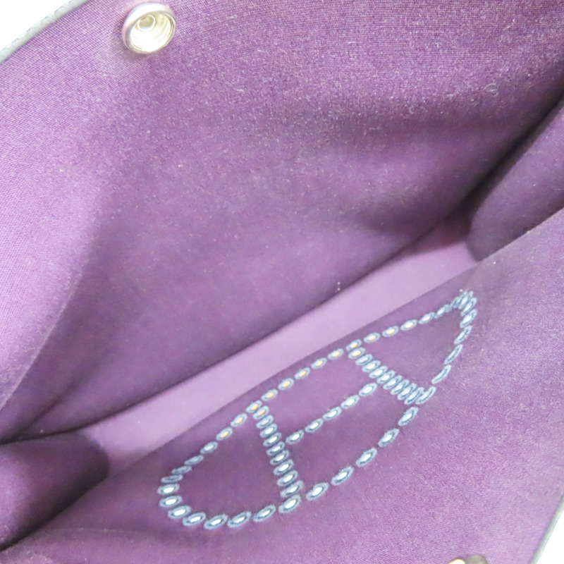 餅乾色帆布 深藍色牛皮 加侖紫內裡 Neo Evelyne 29 肩背包 W刻【HERMES 愛馬仕】 H084546CKAE-4