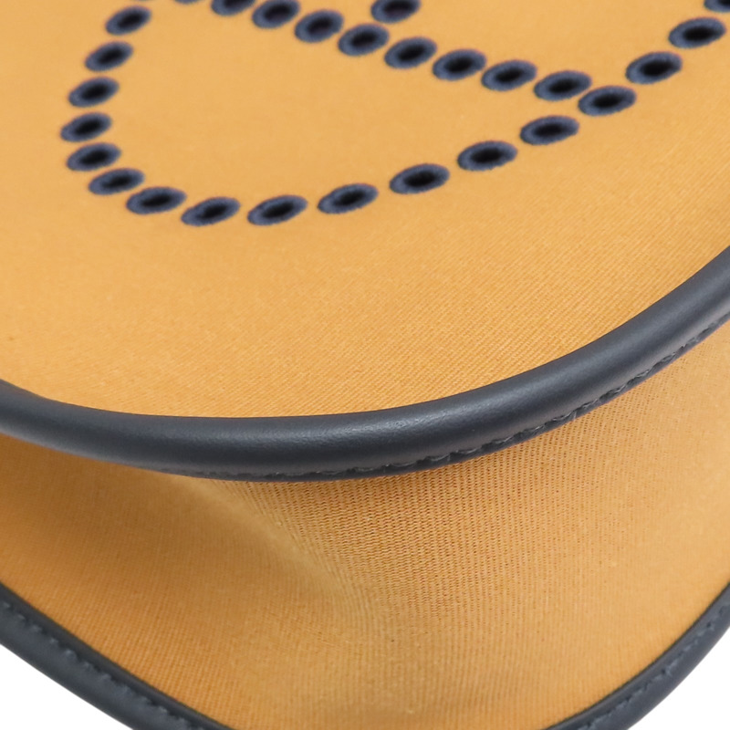 餅乾色帆布 深藍色牛皮 加侖紫內裡 Neo Evelyne 29 肩背包 W刻【HERMES 愛馬仕】 H084546CKAE-9