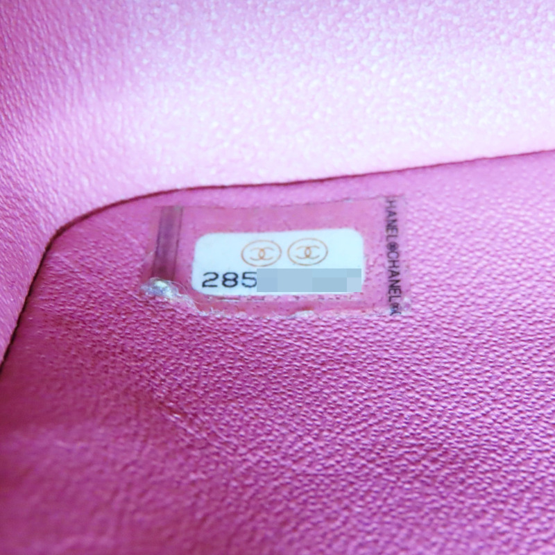 粉色 羊皮 Mini Coco 17 鏈帶肩背包 銀釦【HERMES 愛馬仕】 A35200-7