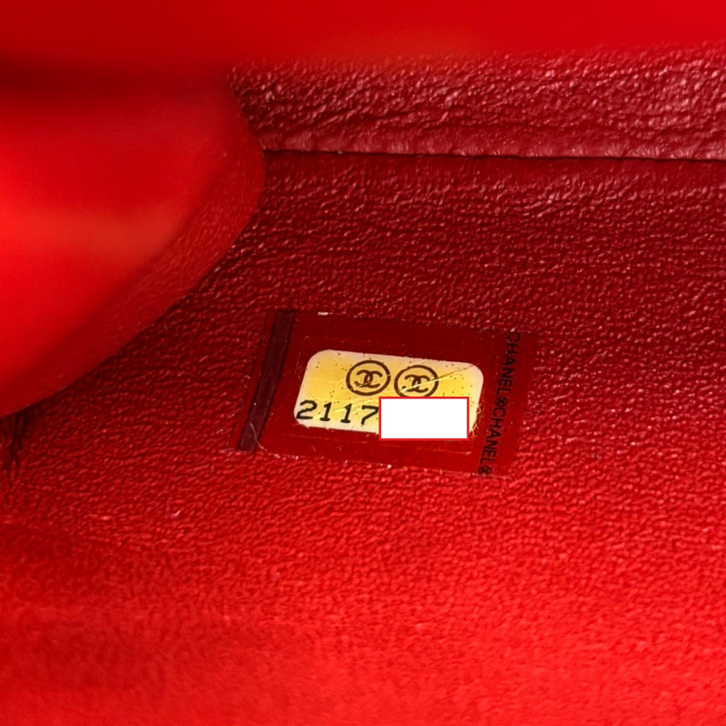 紅色 菱格紋牛皮 classic flap clutch　迷你口蓋包 【CHANEL 香奈兒】-7