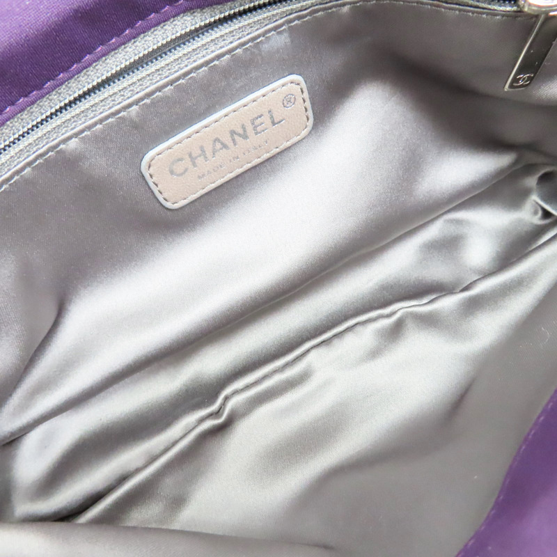 紫色 尼龍 肩背包 銀釦【CHANEL 香奈兒】 A47963-4