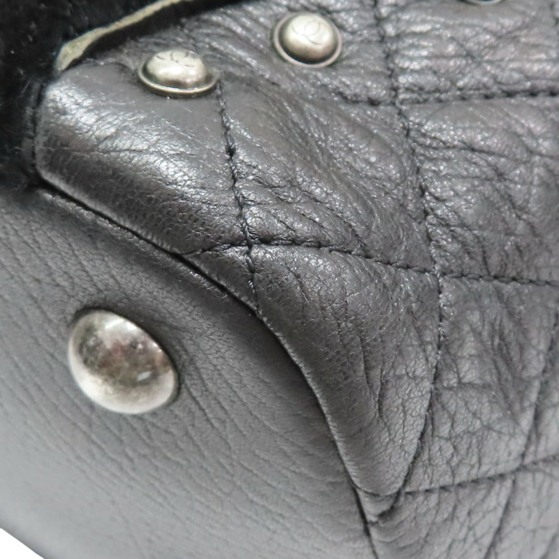 黑色 馬毛 牛皮飾邊 肩背包【CHANEL 香奈兒】-13