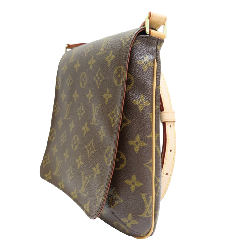 棕色 原花 帆布 Musette Salsa 肩背包【LOUIS VUITTON LV 路易威登】 M51258-2