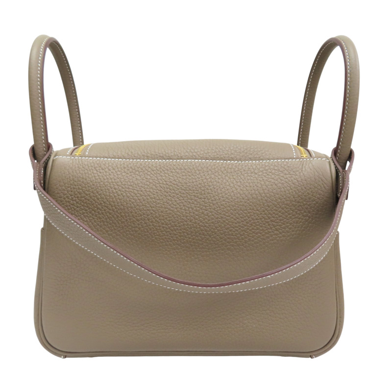 大象灰 TOGO牛皮 Lindy 26 肩背包 金釦 W刻【HERMES 愛馬仕】 H073428CK-1