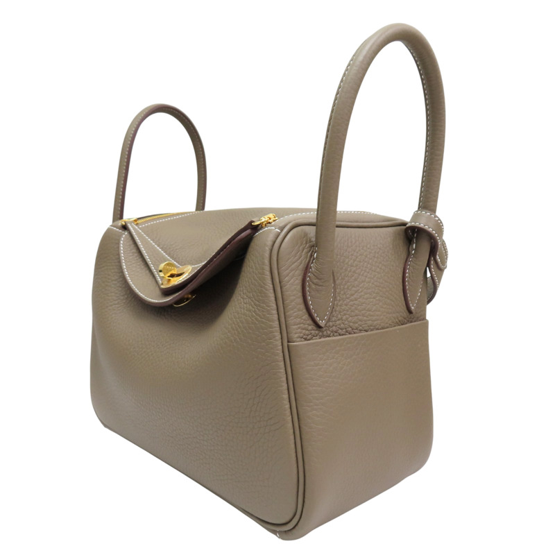大象灰 TOGO牛皮 Lindy 26 肩背包 金釦 W刻【HERMES 愛馬仕】 H073428CK-2