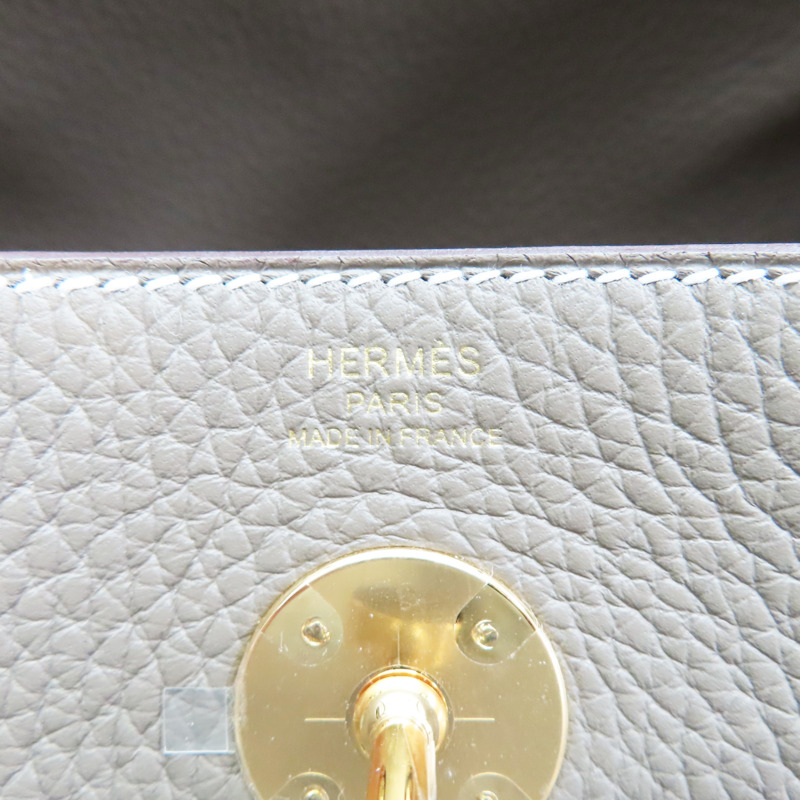 大象灰 TOGO牛皮 Lindy 26 肩背包 金釦 W刻【HERMES 愛馬仕】 H073428CK-5