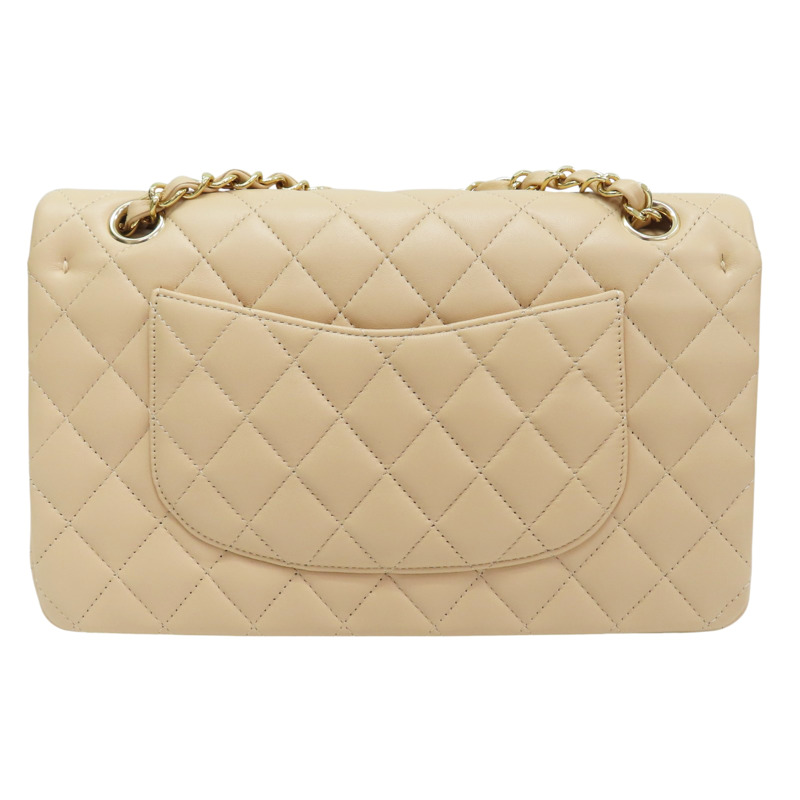 膚色 菱格紋 羊皮 鏈帶肩背包 金釦【CHANEL 香奈兒】 A01112-1