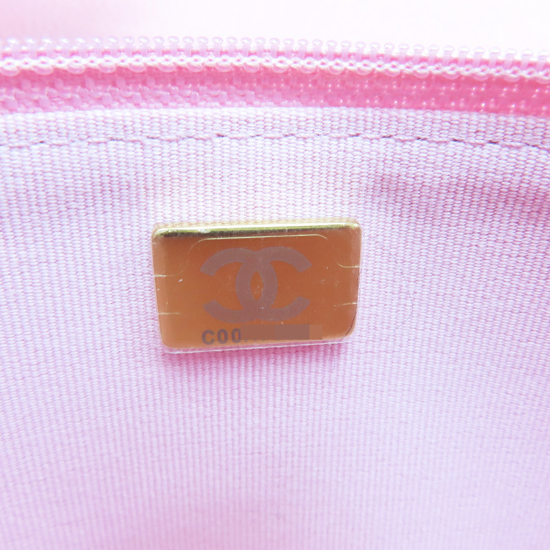 粉紅色 菱格紋 荔枝牛皮 WOC 鏈帶肩背包 金釦【CHANEL 香奈兒】 AP3021-7