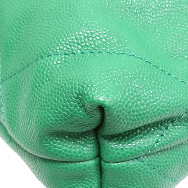 綠色 牛皮 Mini 22 兩用包 金釦【CHANEL 香奈兒】 AS3980-12