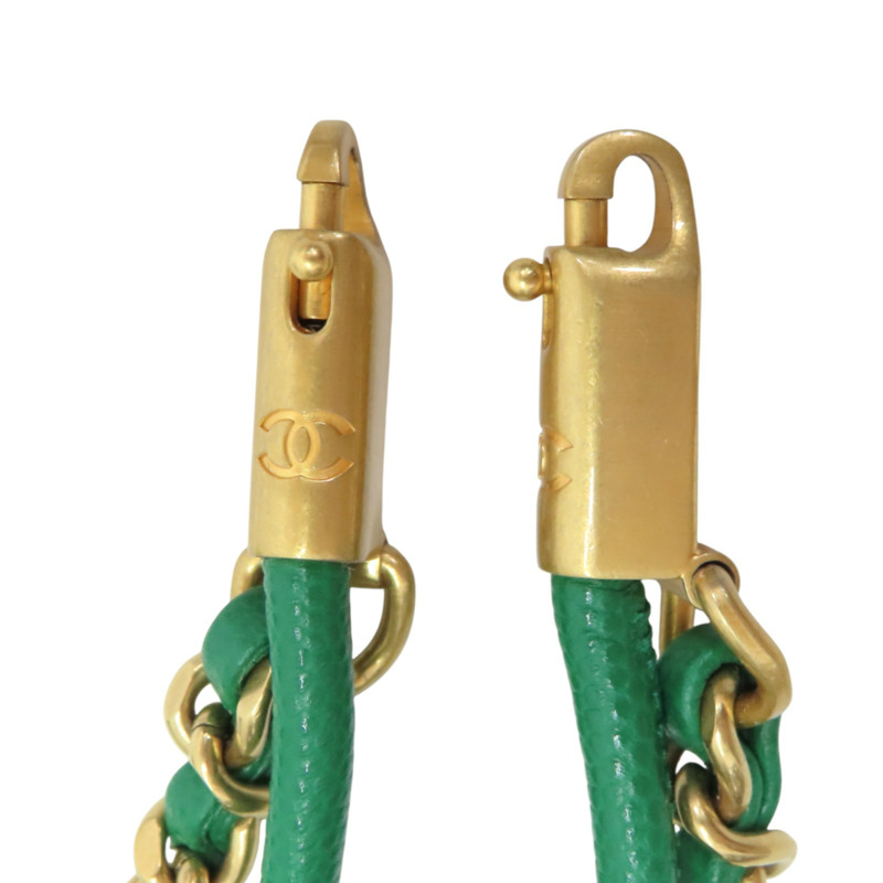 綠色 牛皮 Mini 22 兩用包 金釦【CHANEL 香奈兒】 AS3980-15