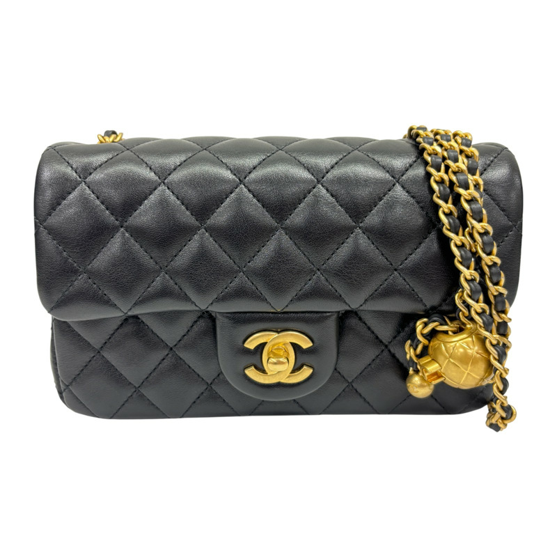 黑色 羊皮 COCO 20金球肩包 【CHANEL 香奈兒】 AS1787-0