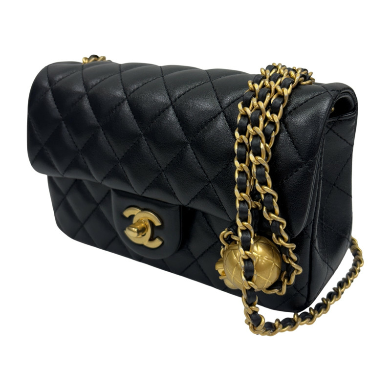 黑色 羊皮 COCO 20金球肩包 【CHANEL 香奈兒】 AS1787-1