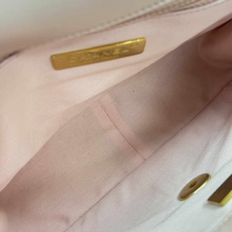 粉紅色 羊皮 19 口蓋包 【CHANEL 香奈兒】 AS1160-5