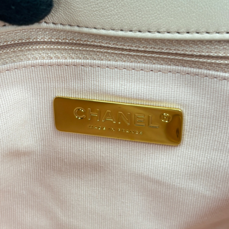 粉紅色 羊皮 19 口蓋包 【CHANEL 香奈兒】 AS1160-6