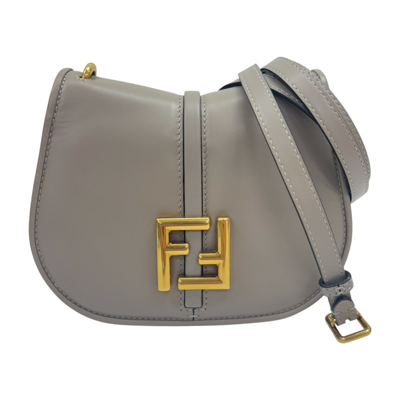 咖灰色 牛皮 C'mon Small 肩背包 【FENDI 芬迪】 8BS082-0