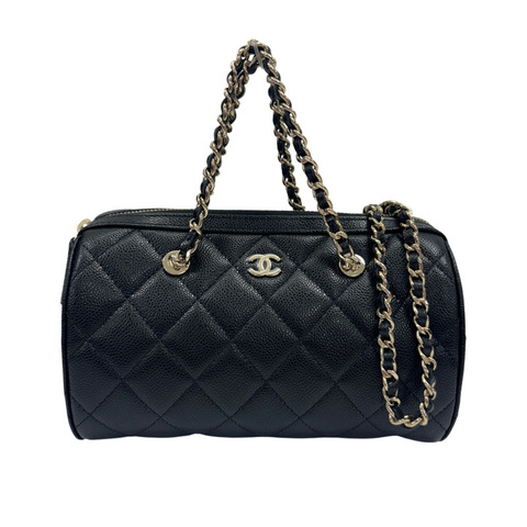 黑色 小牛皮 25P 圓筒包 【CHANEL 香奈兒】 AP4474