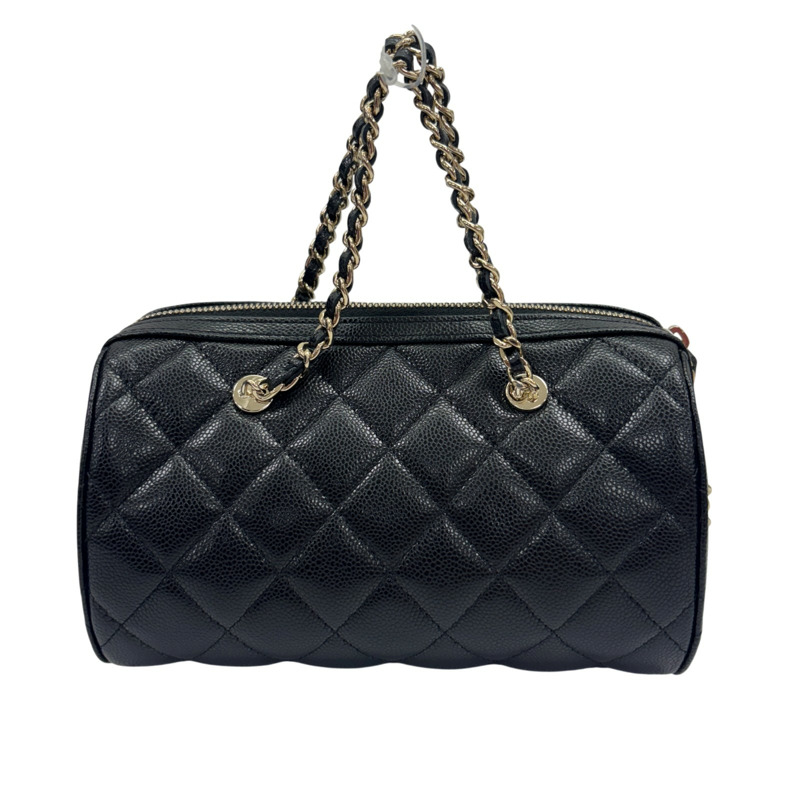 黑色 小牛皮 25P 圓筒包 【CHANEL 香奈兒】 AP4474-2