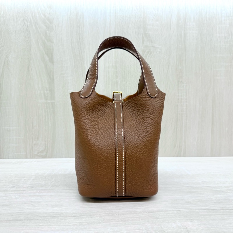 Hermes 37GOLD金棕T/C皮picotin18cm/H056289-2