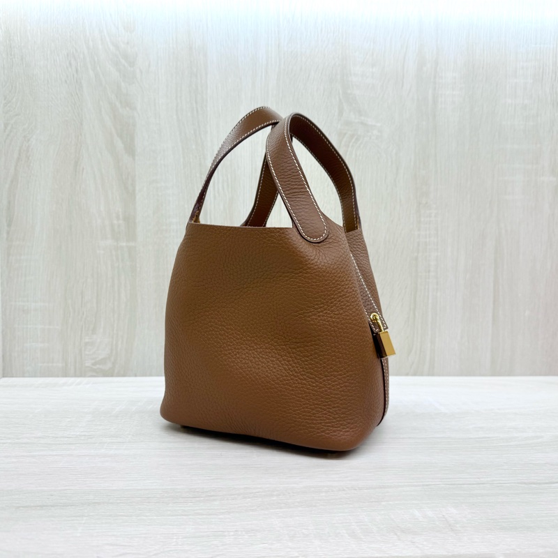 Hermes 37GOLD金棕T/C皮picotin18cm/H056289-4