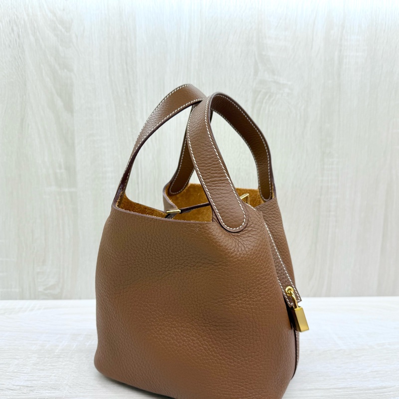 Hermes 37GOLD金棕T/C皮picotin18cm/H056289-5