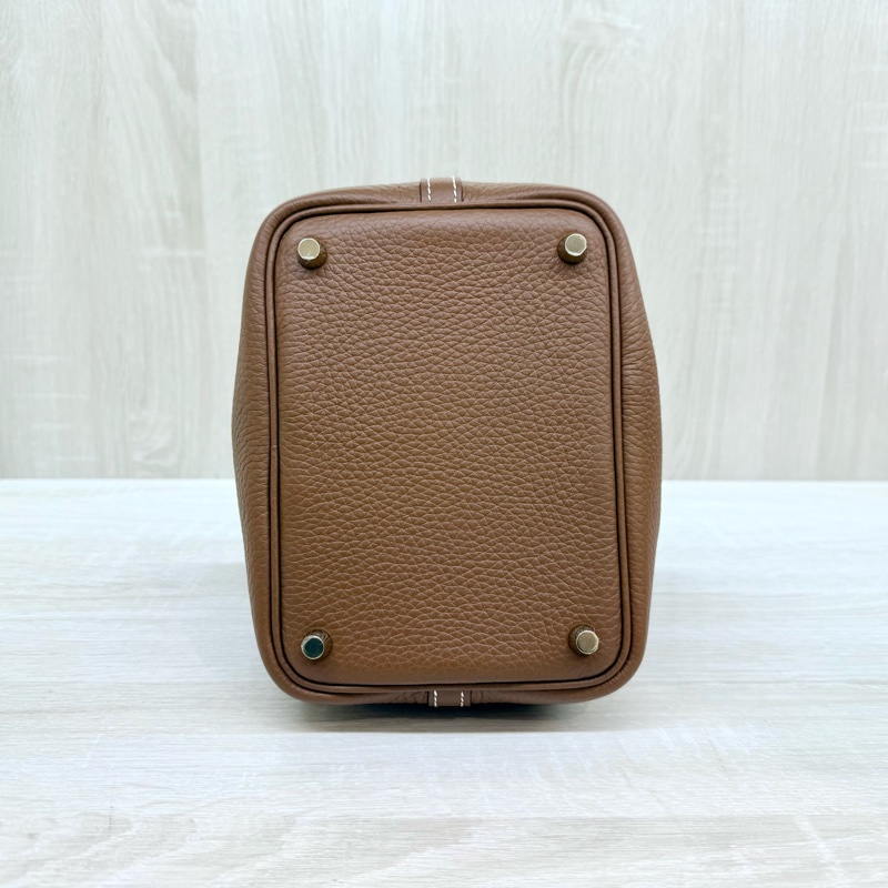 Hermes 37GOLD金棕T/C皮picotin18cm/H056289-6