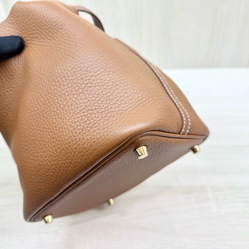 Hermes 37GOLD金棕T/C皮picotin18cm/H056289-15