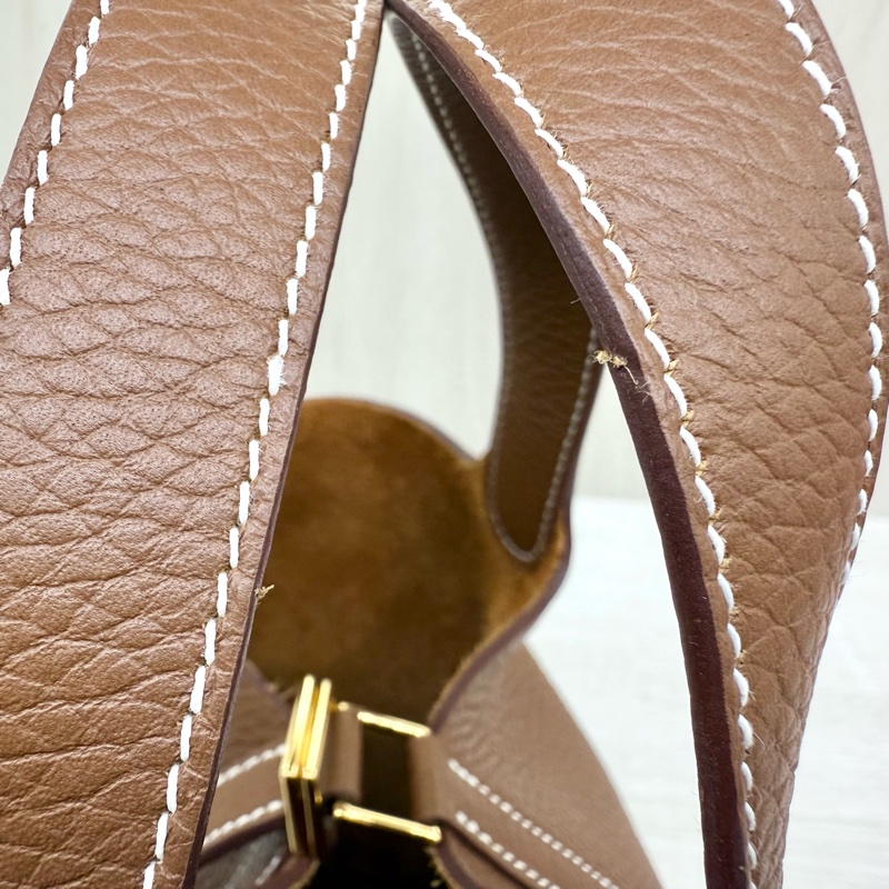 Hermes 37GOLD金棕T/C皮picotin18cm/H056289-25